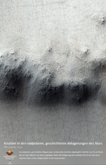 Knubbel in den sdpolaren, geschichteten Ablagerungen des Mars