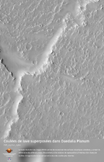 Coules de lave superposes dans Daedalia Planum