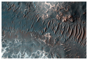Dual-Outlined Polygyon Pattern in Uzboi Vallis in MOC Image R14-02434