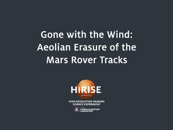Gone with the Wind: Aeolian Erasure of the Mars Rover Tracks