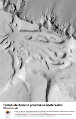 Formas del terreno prximas a Grota Valles