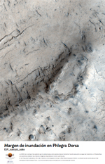 Margen de inundacin en Phlegra Dorsa