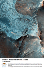 Estratos de colores en Nili Fossae
