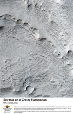 Estratos en el Crter Flammarion