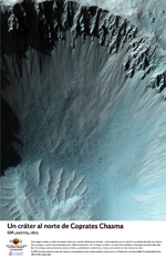 Un crter al norte de Coprates Chasma