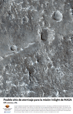 Posible sitio de aterrizaje para la misin InSight de NASA 