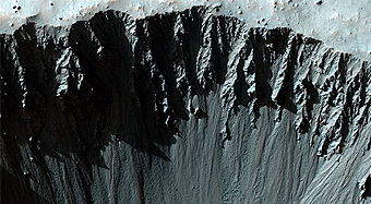 A Crater North of Coprates Chasma