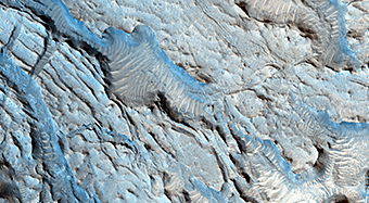 Small Channels and a Rocky Patch in the Cydonia Region