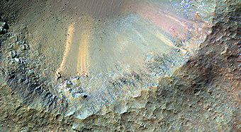 A One-Kilometer Crater on the Floor of Saheki Crater