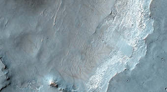 Bedrock Exposures on the Floor of Bakhuysen Crater