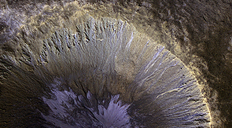 A Winter&rsquo;s View of a Gullied Crater