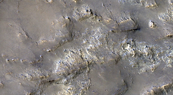 Exposed Bedrock in the Koval&rsquo;sky Impact Basin