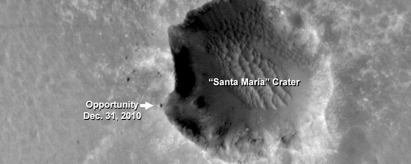 Opportunity at Santa Maria Crater